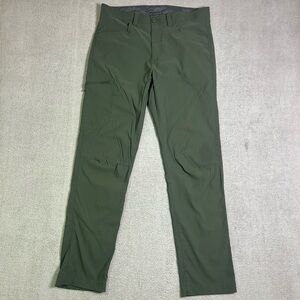 Eddie Bauer Hiking Pants Men’s 32x32 Olive Green Nylon Stretch Cargo Straight